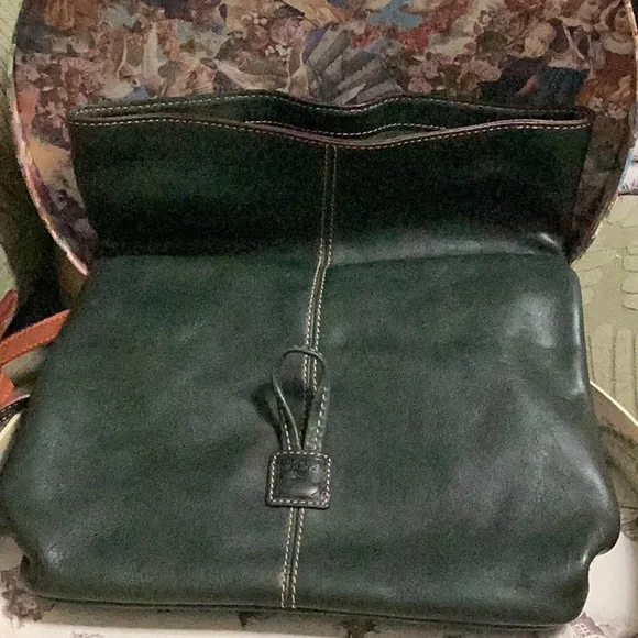 Dooney & Bourke Forest Green Leather Bag - Picture 4 of 7
